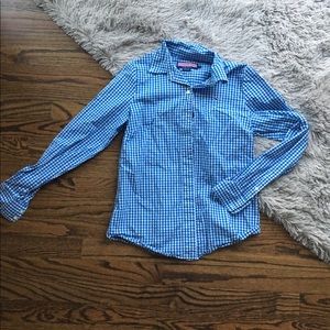 Vineyard Vines blue gingham button up